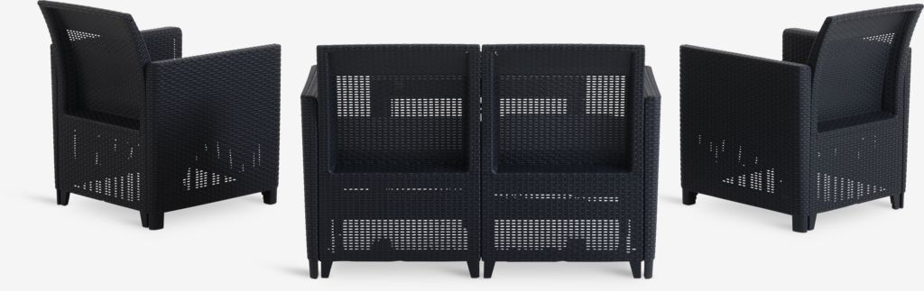 Lounge set MOLDE 4-seater grey