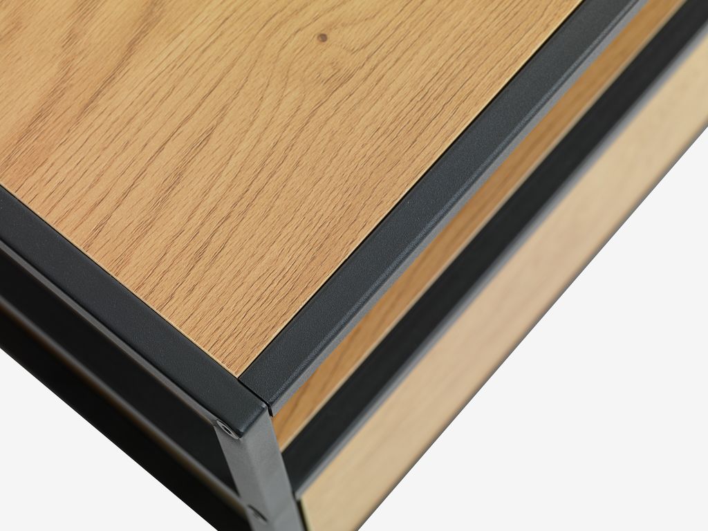 TV bench TRAPPEDAL oak colour/black