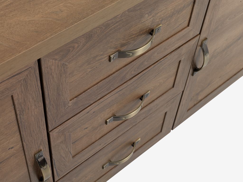 Sideboard JUNGEN 2 doors 3 drawers wild oak colour