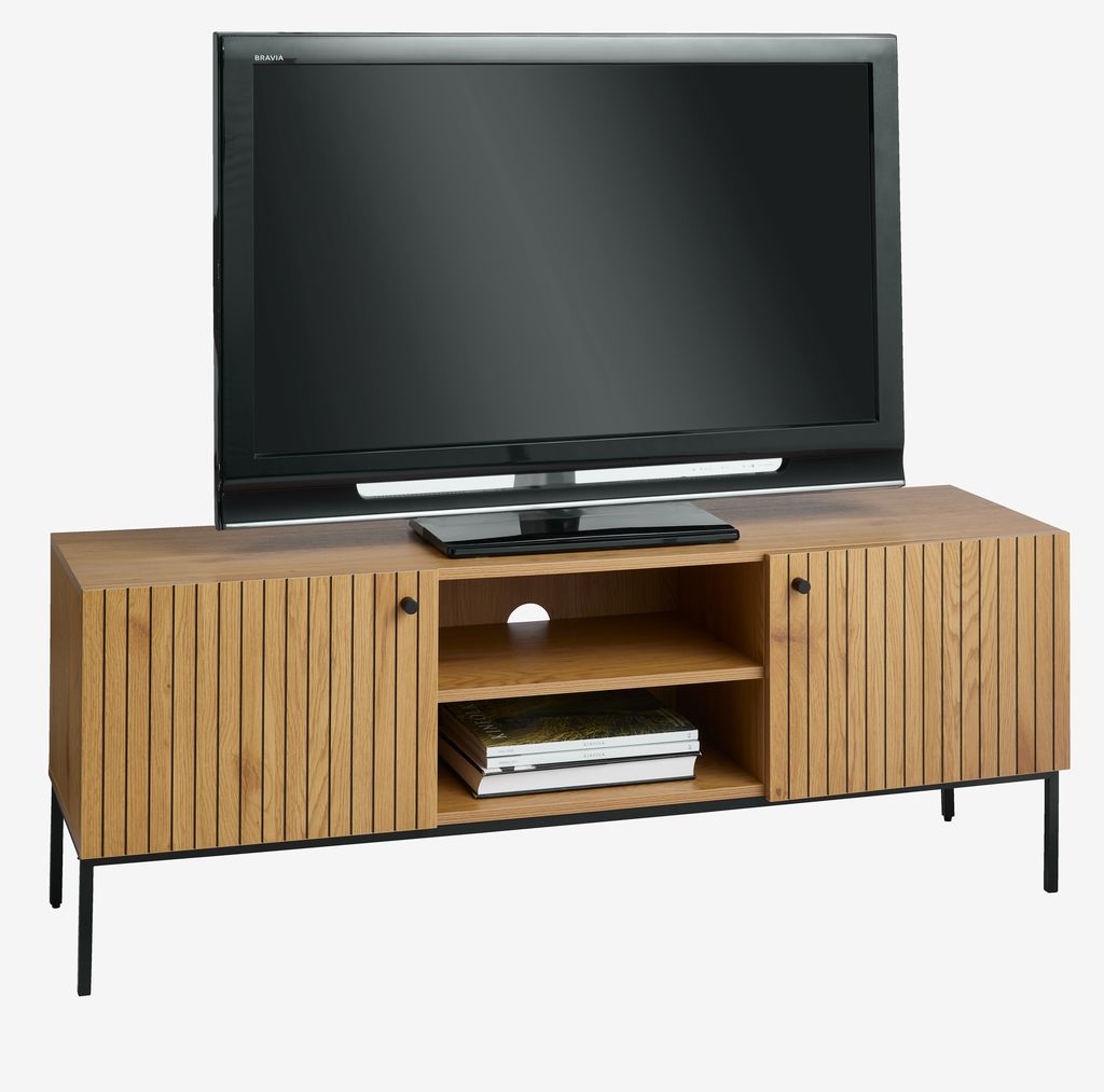 TV bench HEMDRUP 2 doors oak colour