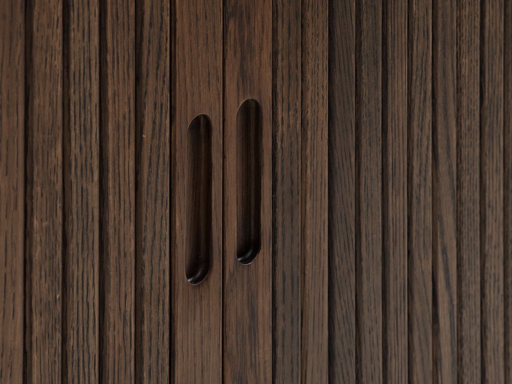 Sideboard LYNGVIG 160 cm 2 tambour doors dark oak