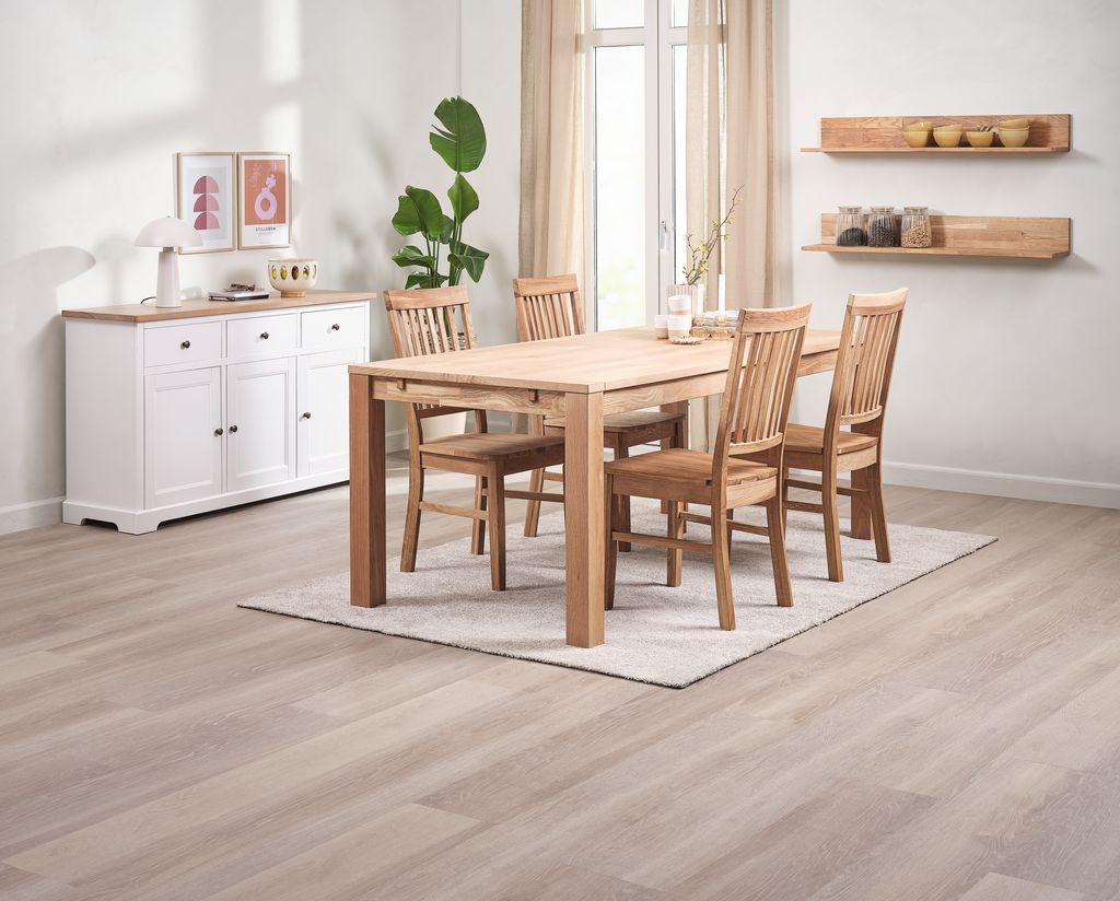 Sideboard VISLINGE 3 doors 3 drawers natural/white