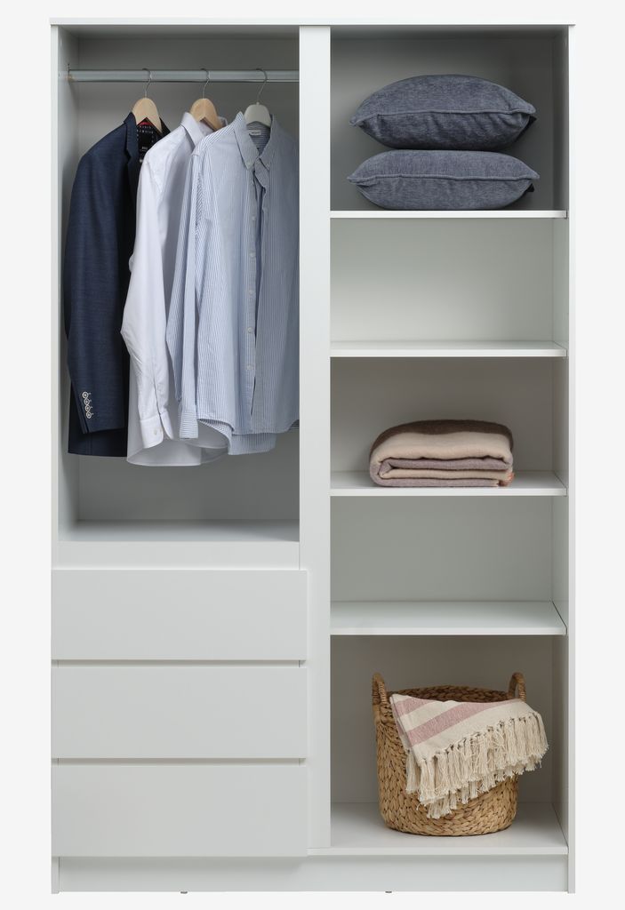 Wardrobe LIMFJORDEN 120x200 combi white