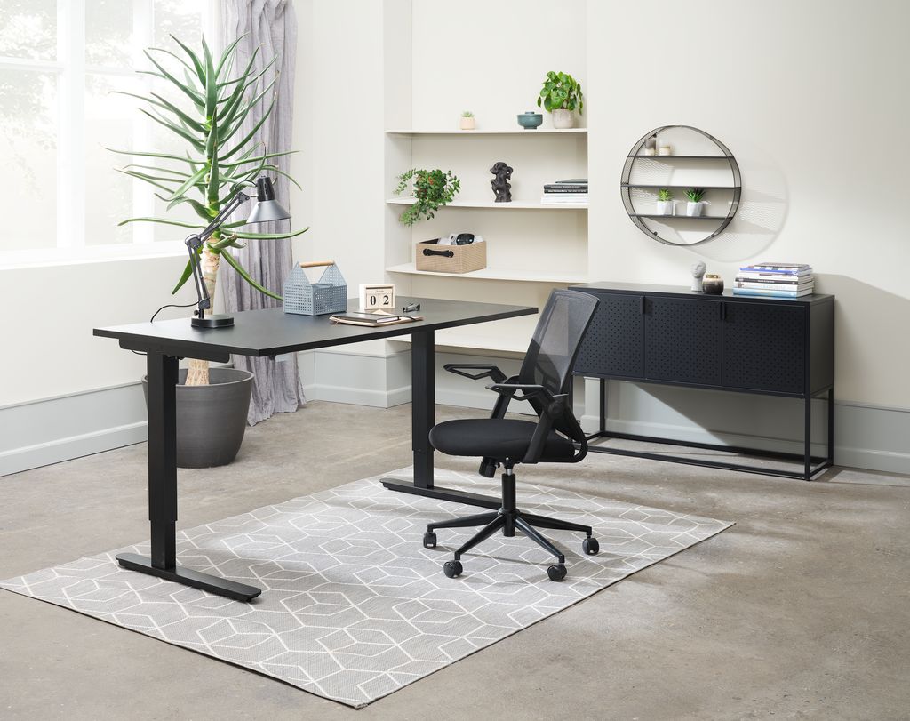 Desk chair ASPERUP black mesh/black fabric