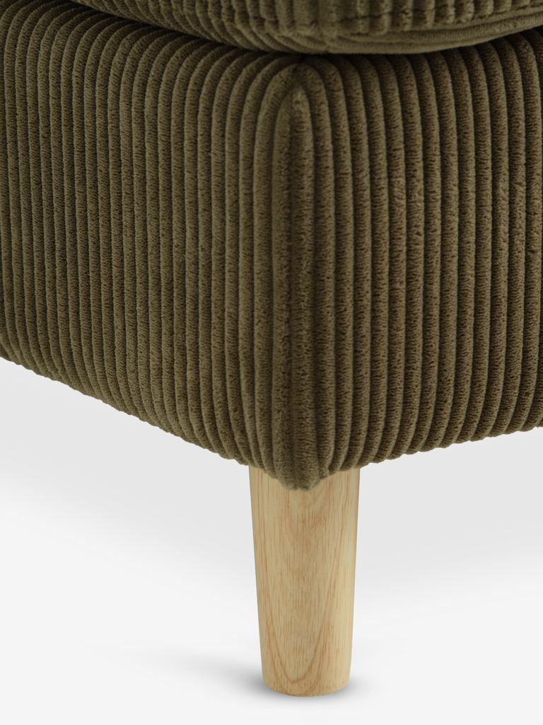 Sofa FALSLEV chaise longue olive green corduroy