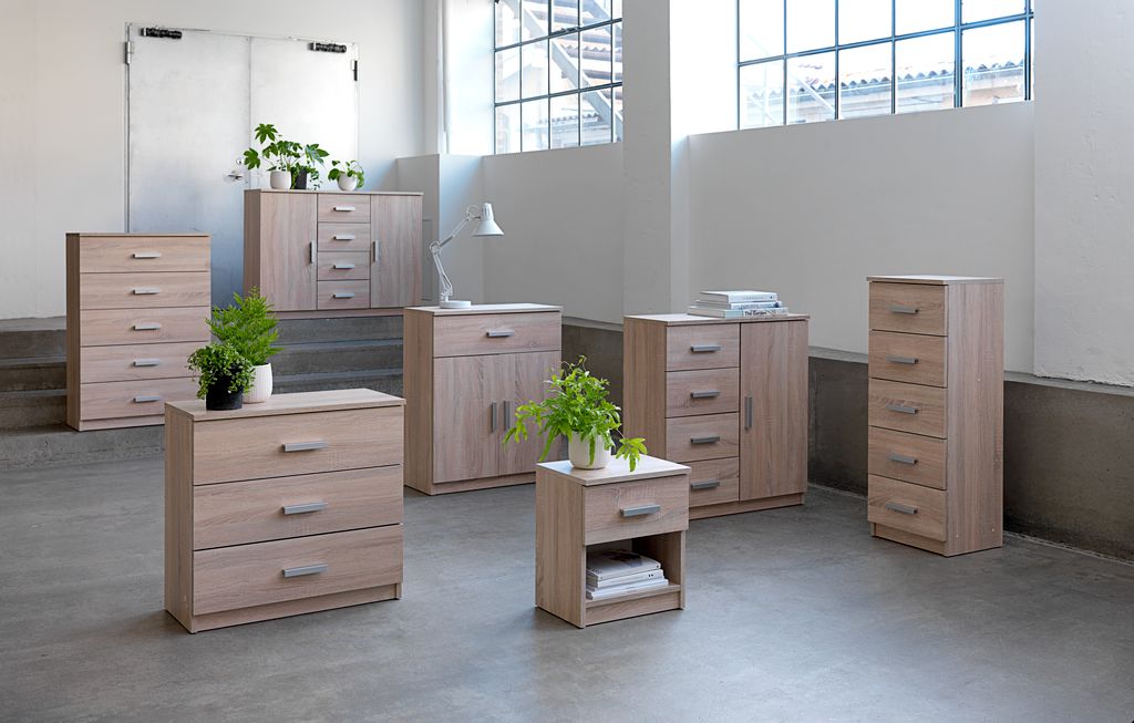 5 drawer chest TAPDRUP wide oak