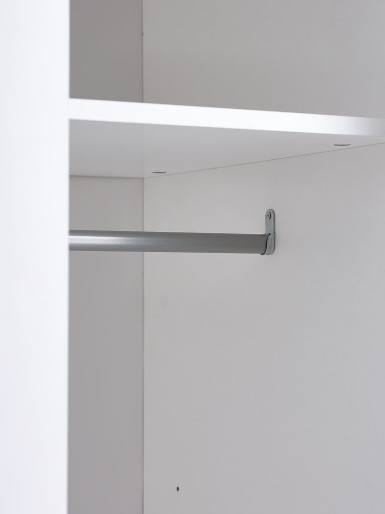 Wardrobe ODDER 120x201 2 sliding doors w/mirror white