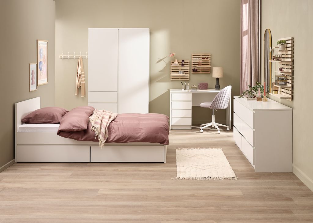 Desk LIMFJORDEN 60x120 4 drawers white