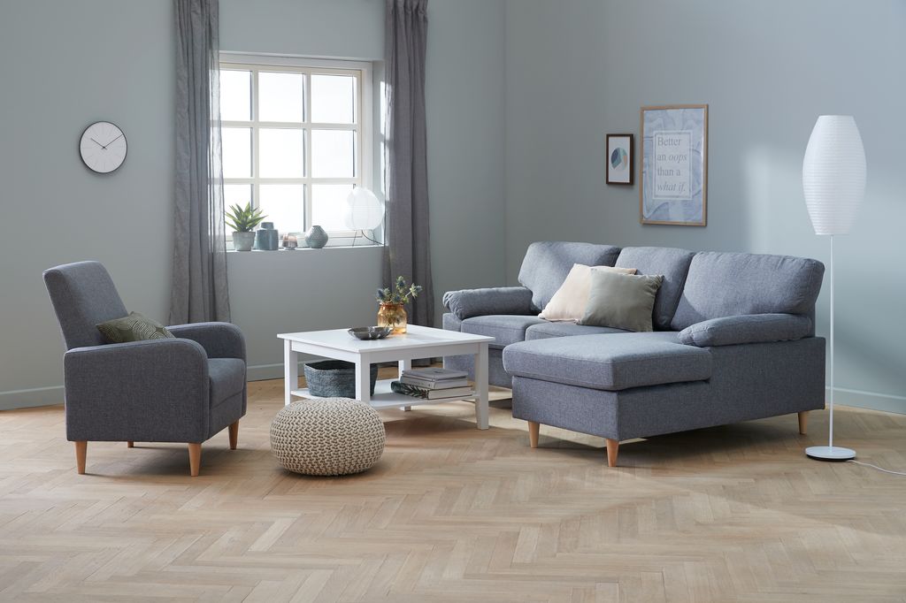 Armchair GEDVED grey fabric