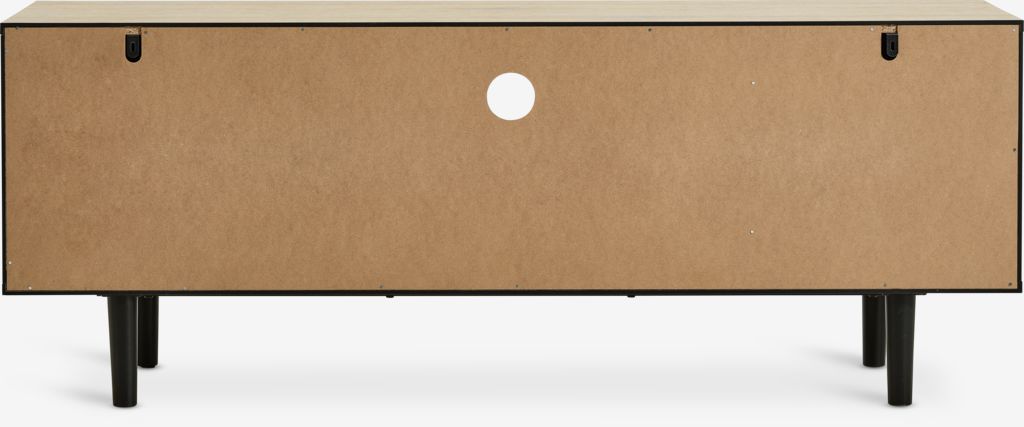 TV bench ODENSE 2 doors 1 drawer oak colour/black