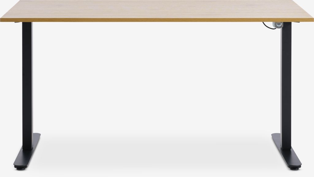 Height adjustable desk SVANEKE 70x140 oak colour/black