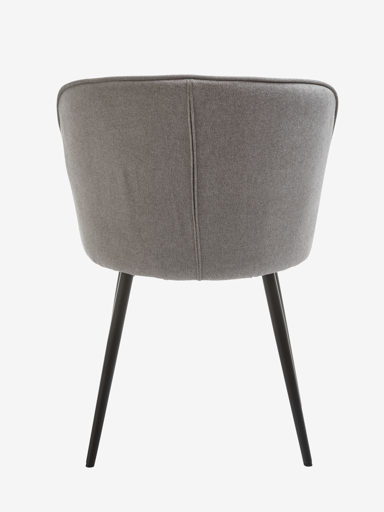 Dining chair RISSKOV light grey fabric/black