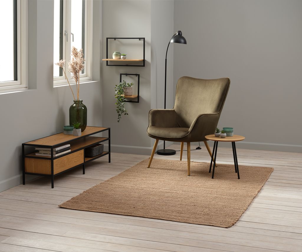 TV bench TRAPPEDAL oak colour/black