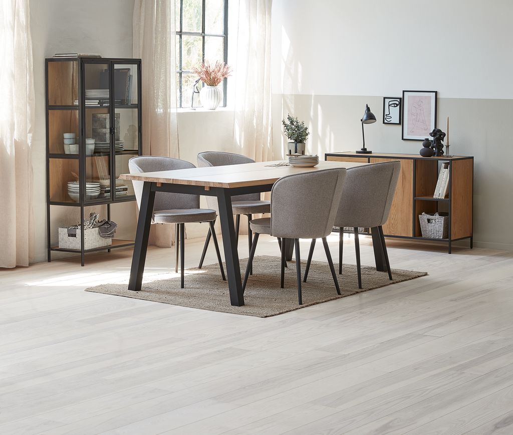 Display cabinet TRAPPEDAL oak/black