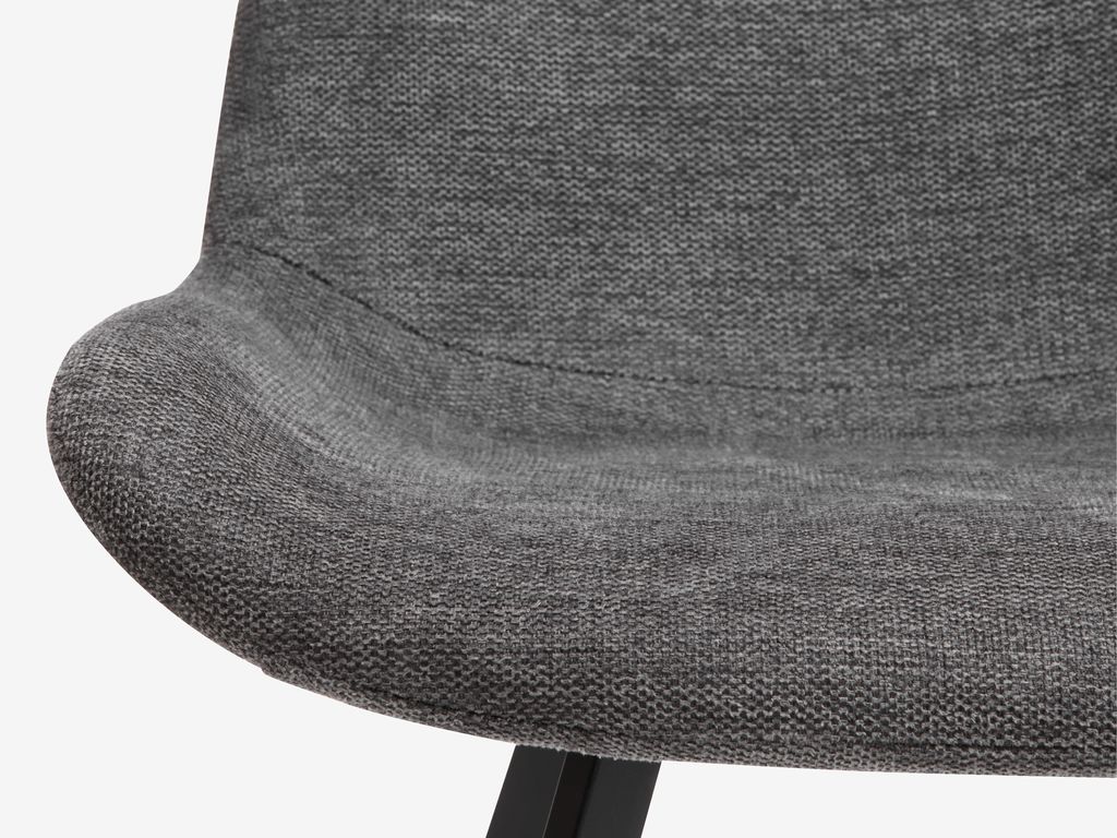 Dining chair HYGUM swivel grey/black