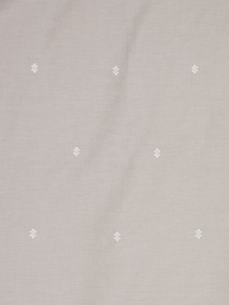 Duvet cover set ELLIE Double light grey with embroidery
