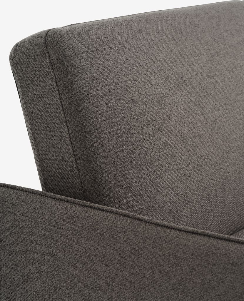 Sofa bed LYSTRUP 2 seater dark grey fabric