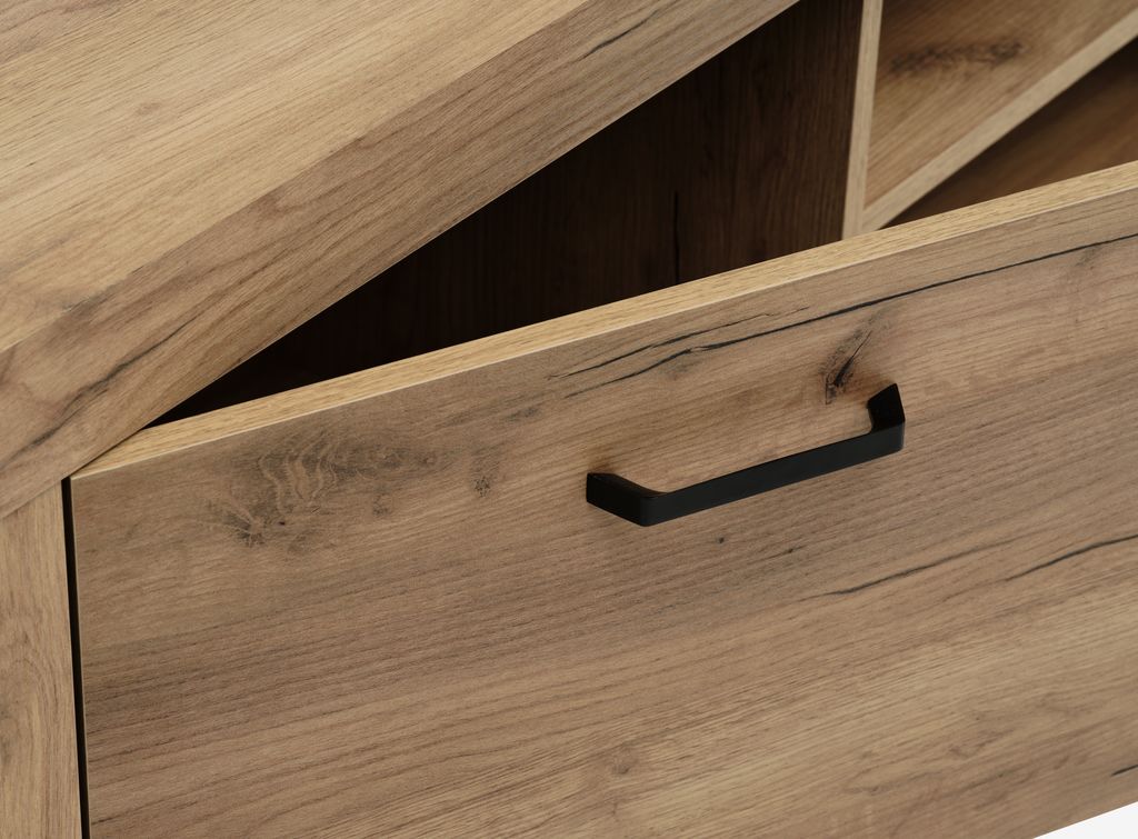 TV bench LINTRUP 2 doors natural oak colour