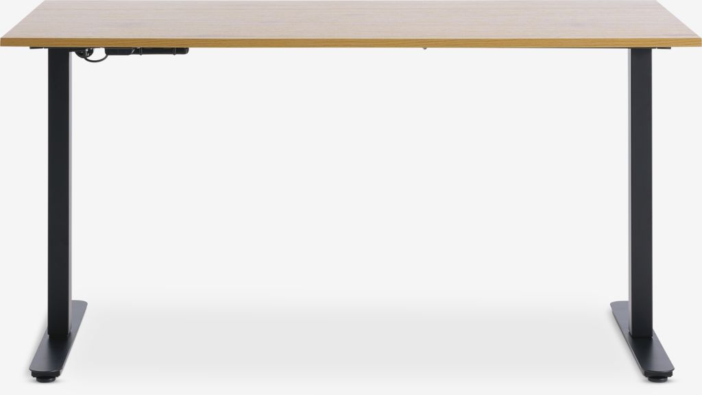 Height adjustable desk SVANEKE 70x140 oak colour/black