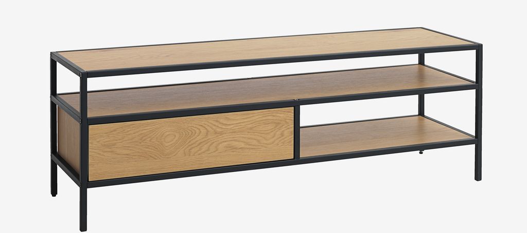 TV bench TRAPPEDAL oak colour/black