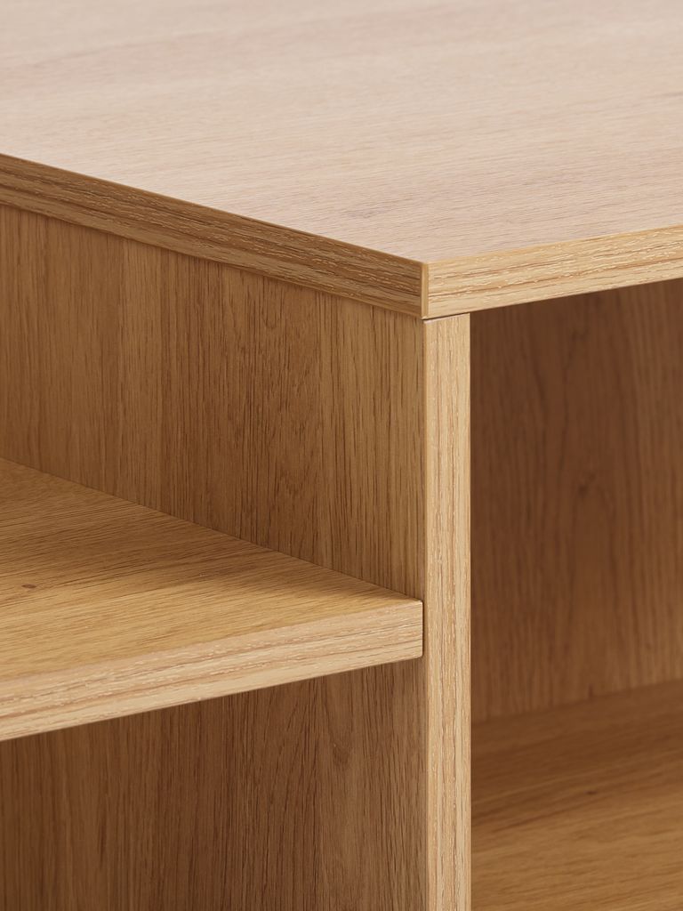 Coffee table LISBJERG 60x107 w/shelf natural oak colour