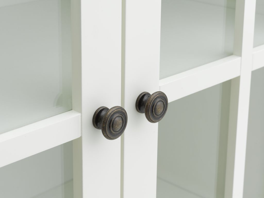 Display cabinet NORDBY 2 doors 1 drawer white