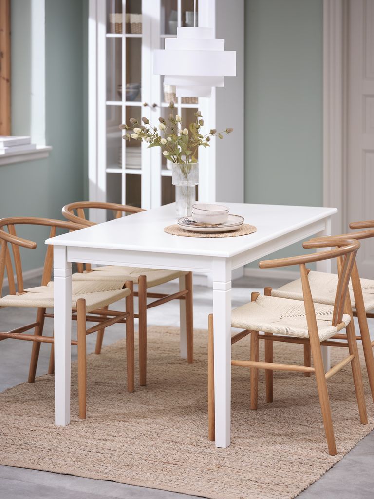 Dining table KIRKEBY 80x130/220 white