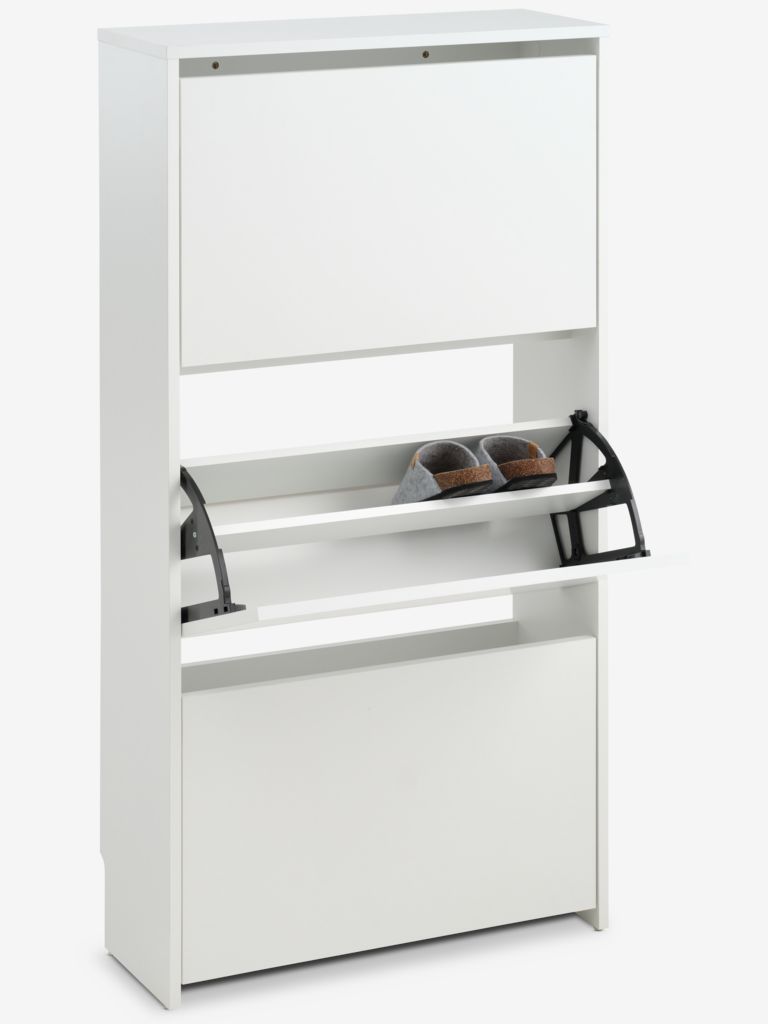 Shoe cabinet BAKHUSE 3 compartments white