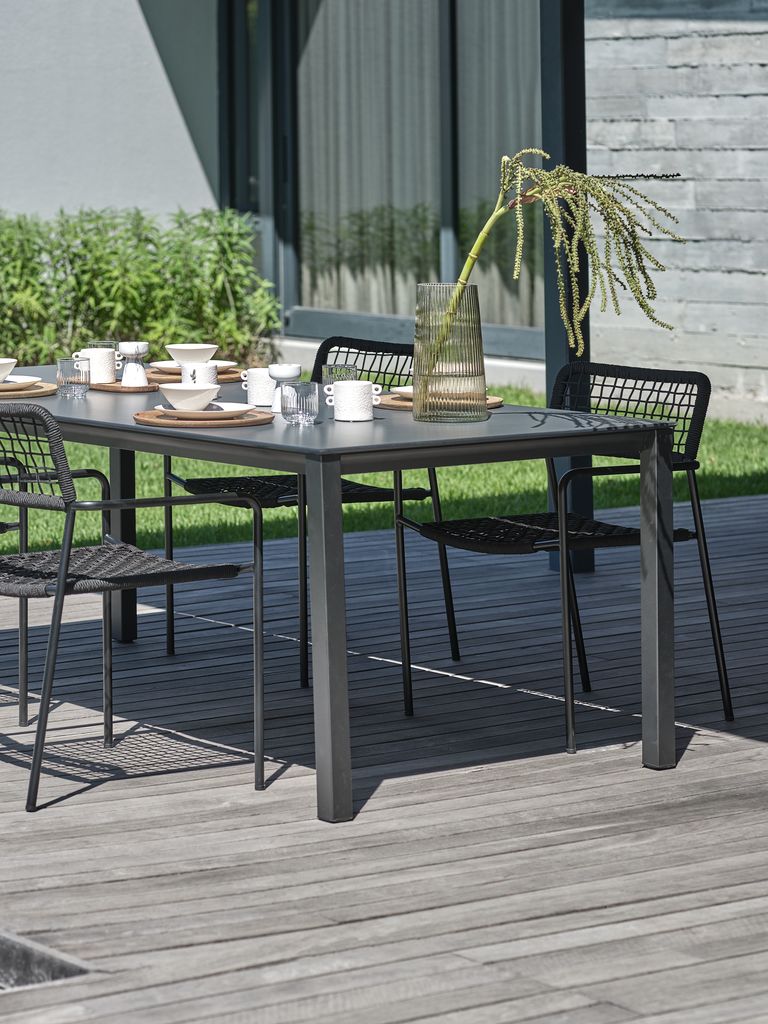 Garden table LANGET W95xL207 black