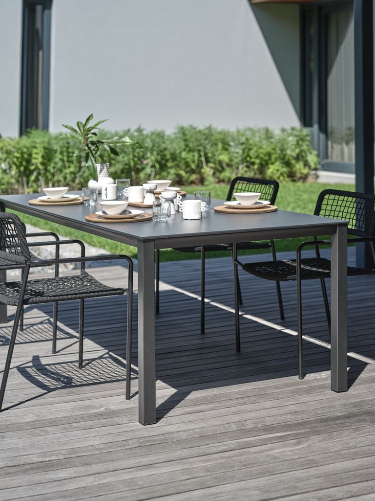 Garden table LANGET W95xL207 black