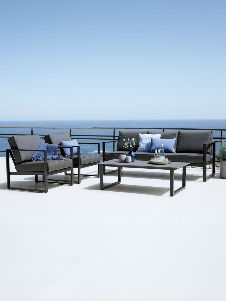 Lounge set VONGE 5-seater black