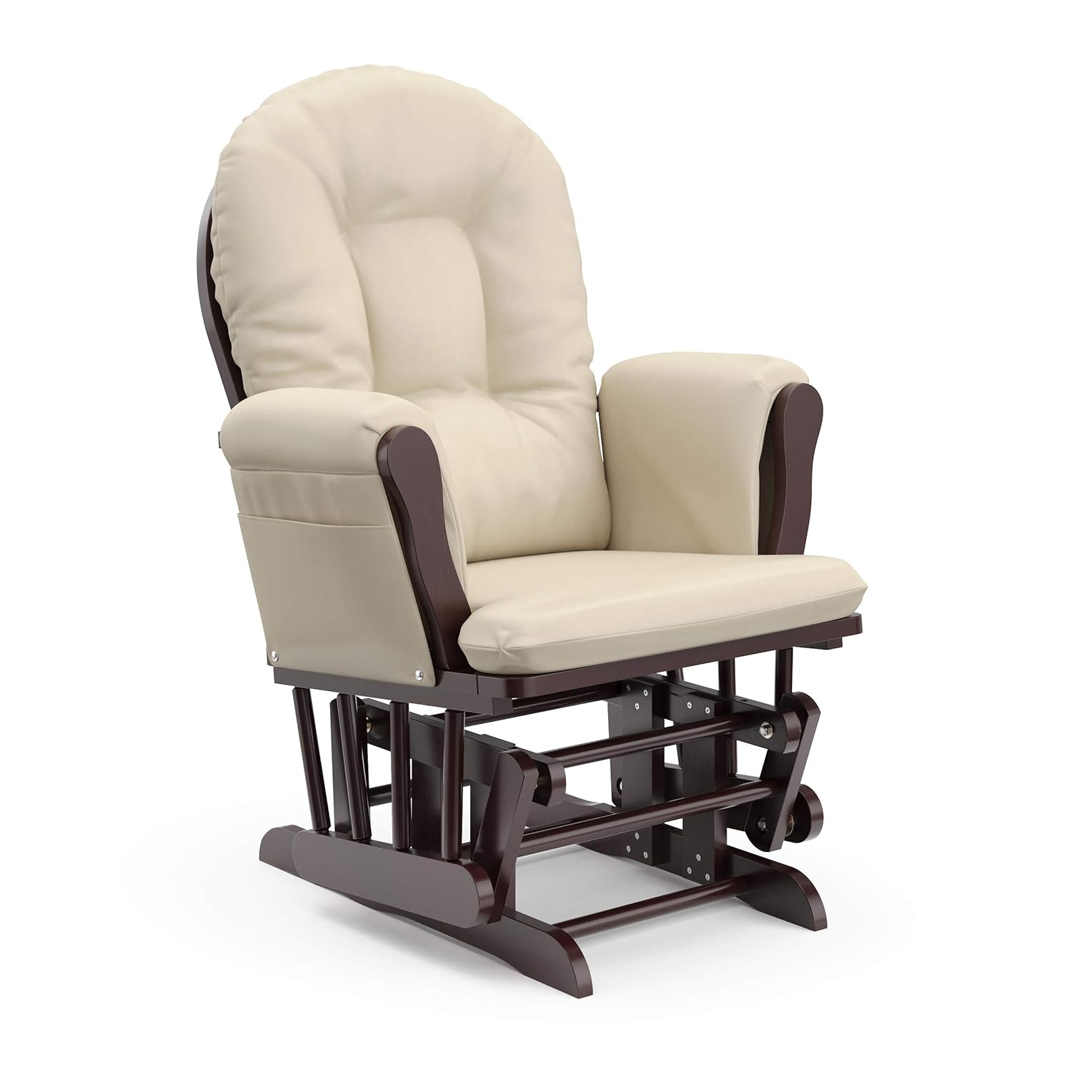 Advanced circular glider and the GREENGUARD Gold Certified baby glider. Made of solid wood, with smooth sliding baby seat and footrest. Award-winning