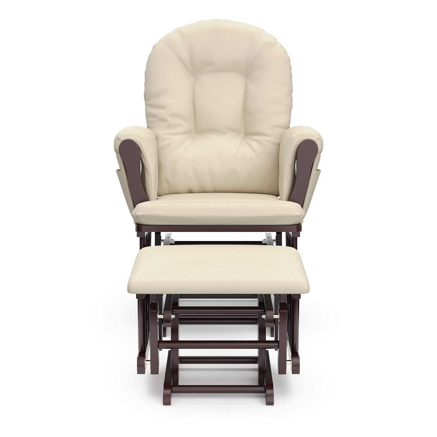 Advanced circular glider and the GREENGUARD Gold Certified baby glider. Made of solid wood, with smooth sliding baby seat and footrest. Award-winning