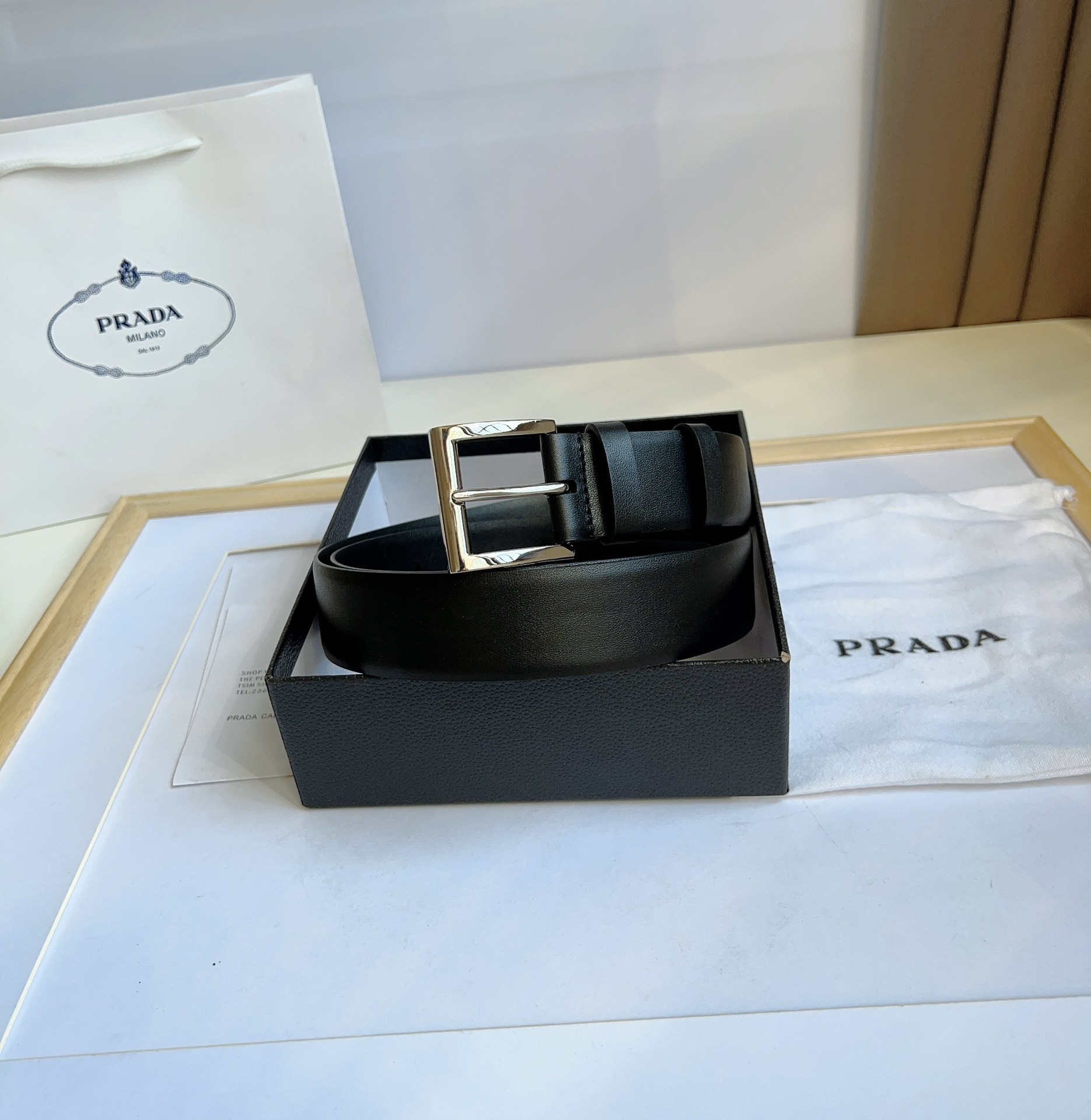 Prada Men Belt Width 3.5cm