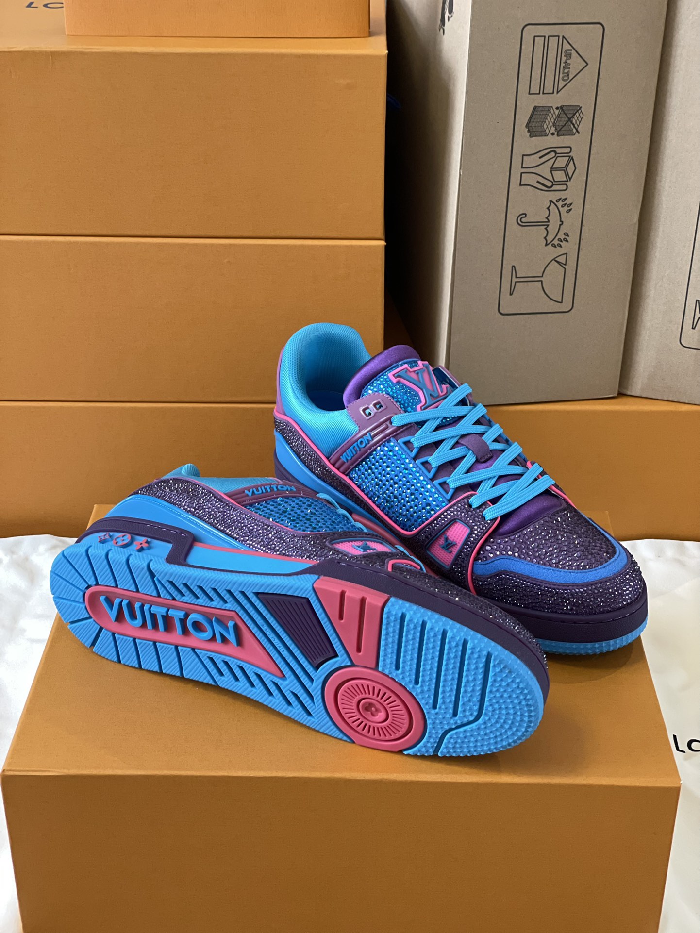 Louis Vuitton LV Trainer Diamond Sneaker Size 36-46