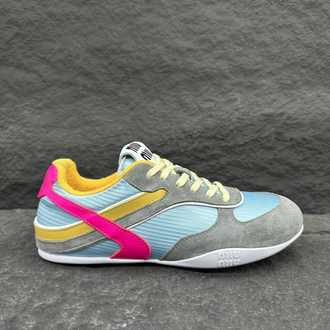 MiuMiu Suede leather and fabric Sneaker Size 35-40