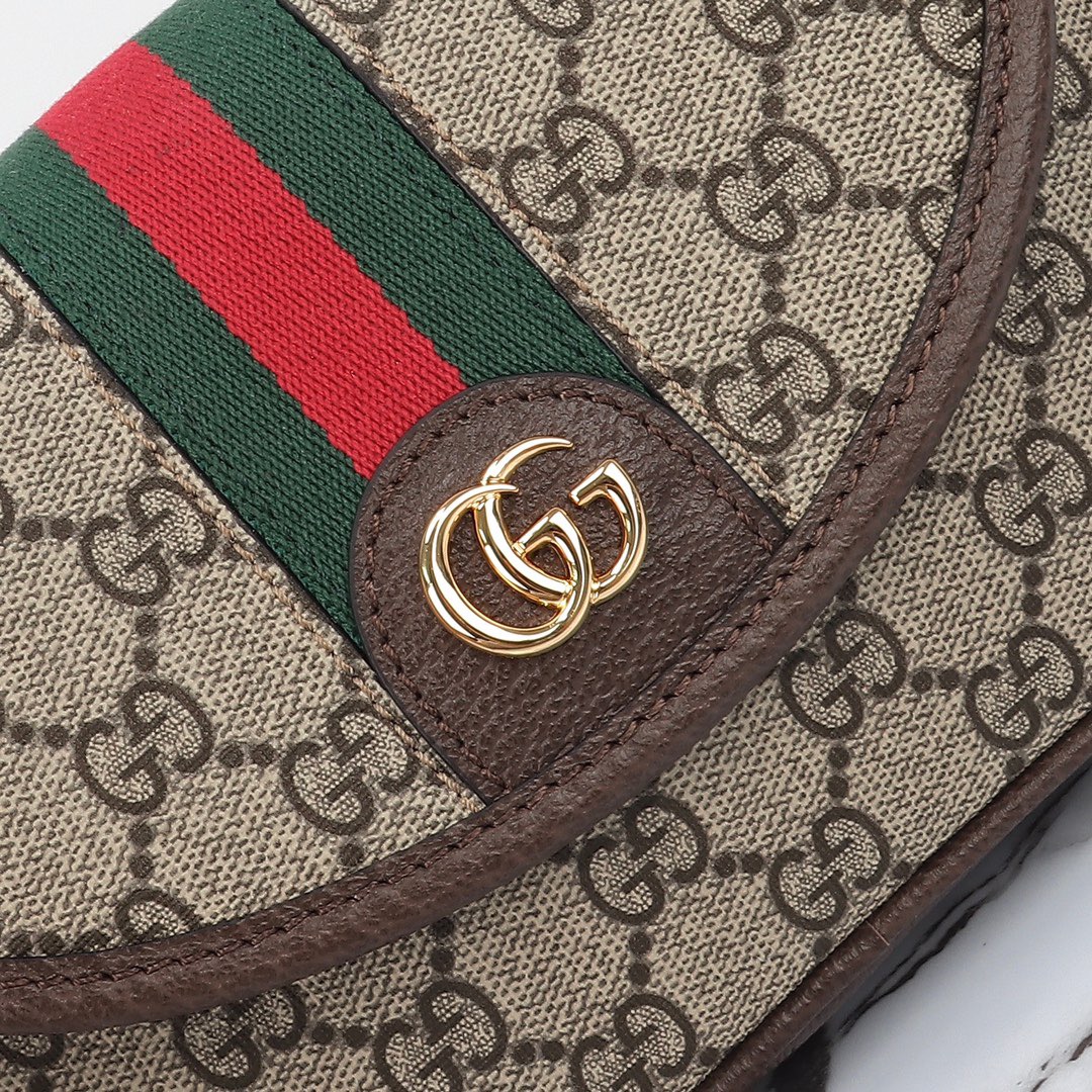 Gucci Ophidia GG Shoulder Bags 13*22*4cm