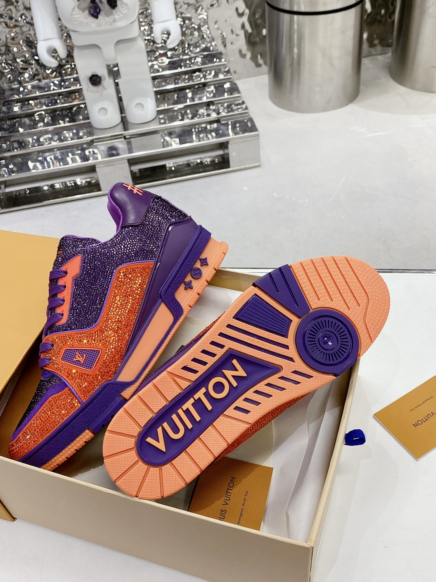 Louis Vuitton LV Trainer Diamond Sneaker Size 36-46