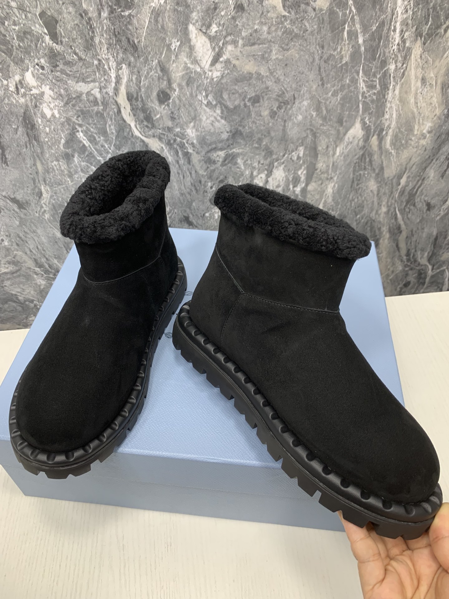 Prada Women Snow Boots Black Size 36-41