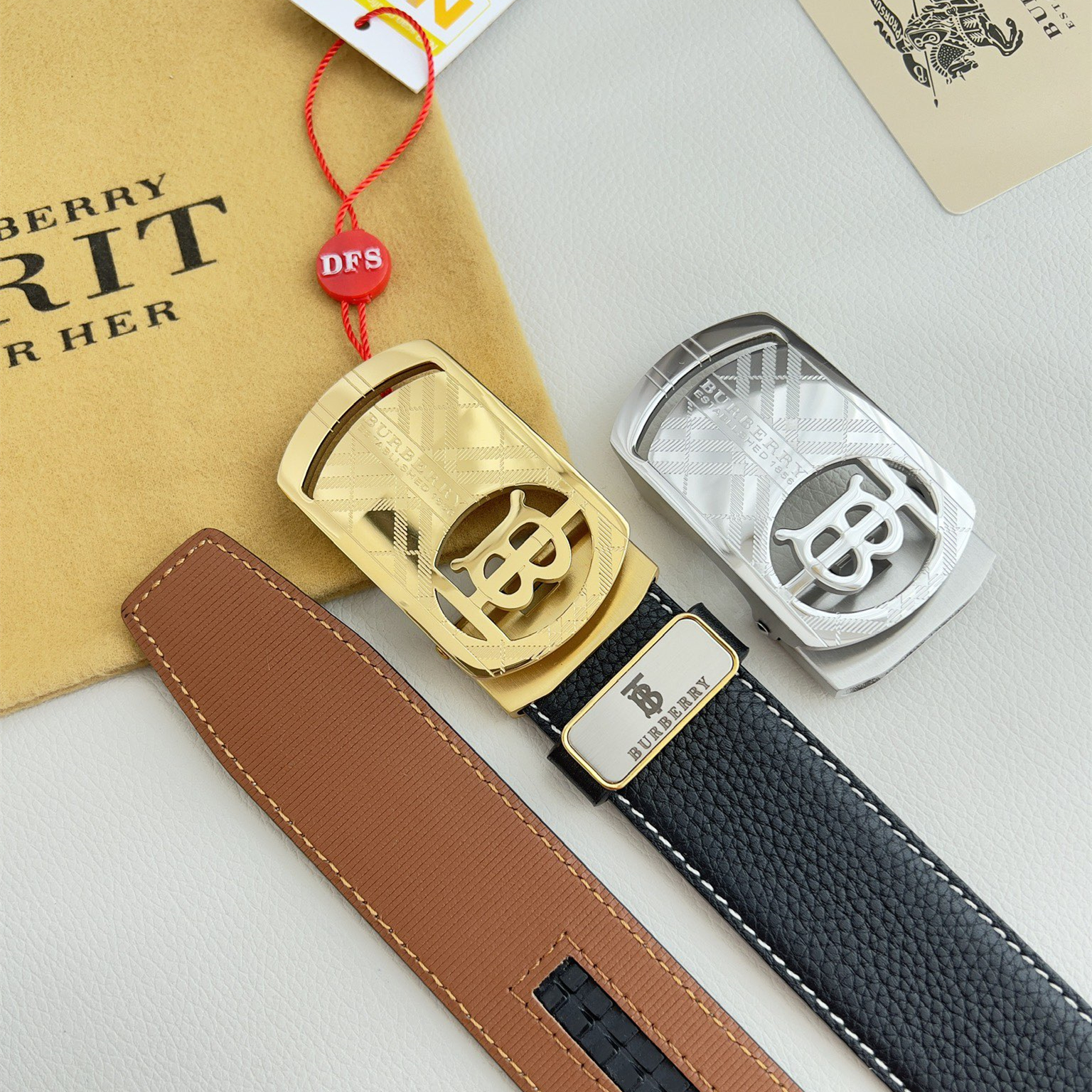 Burberry Men Belt Width 3.5cm