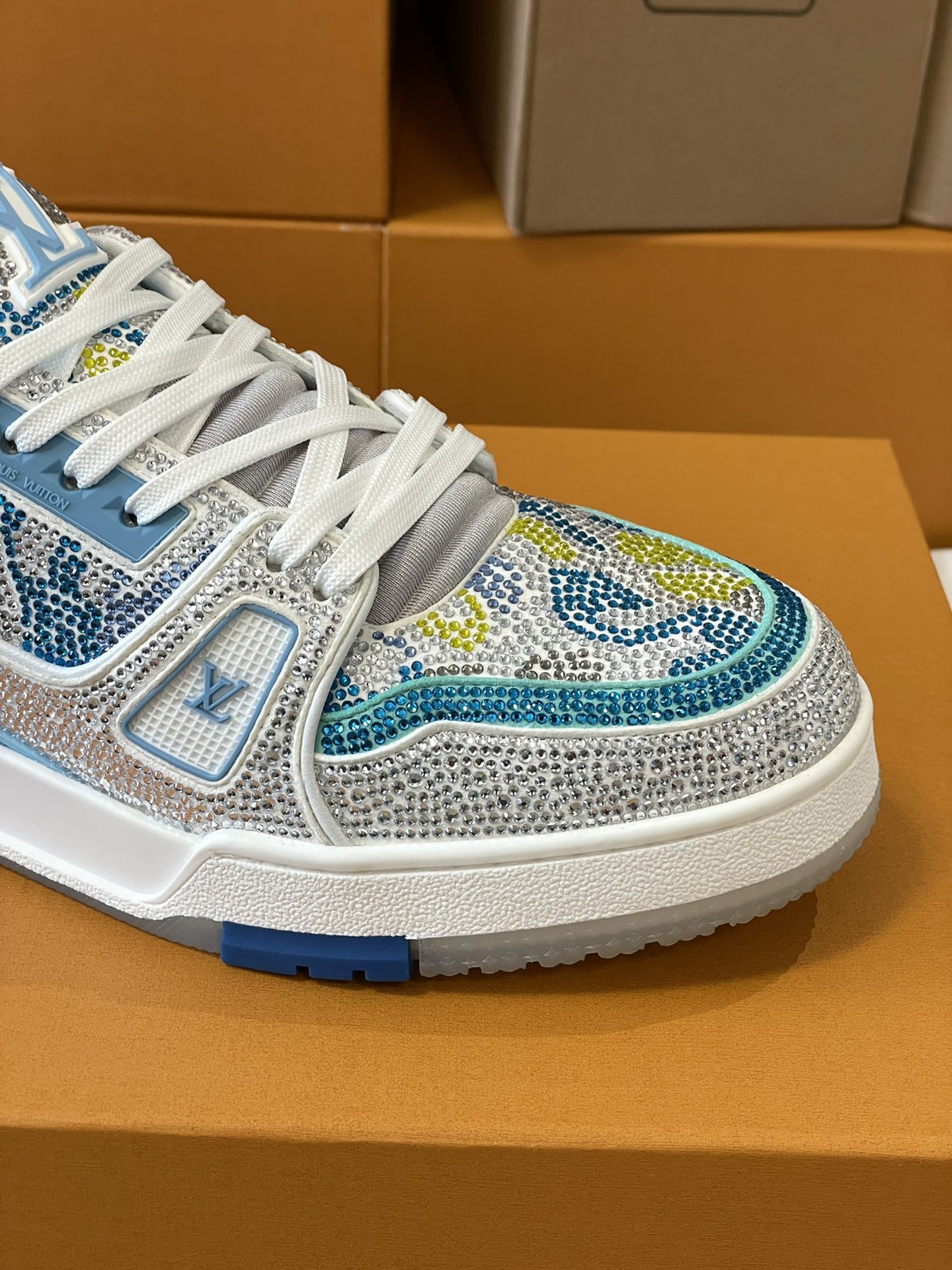 Louis Vuitton LV Trainer Diamond Sneaker Size 36-46