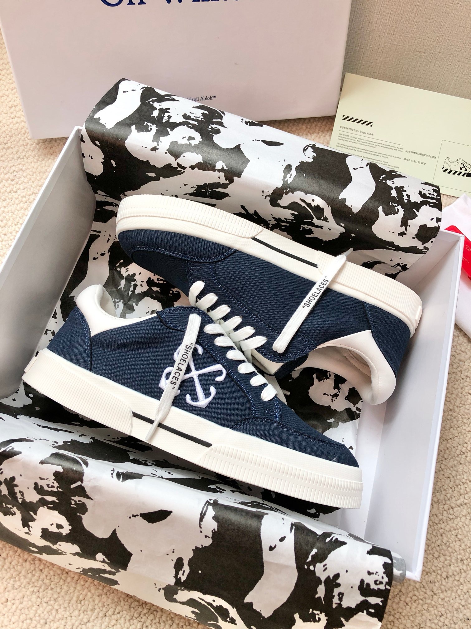 OFF White 2024ss New Low Vulcanized Sneaker Size 36-45