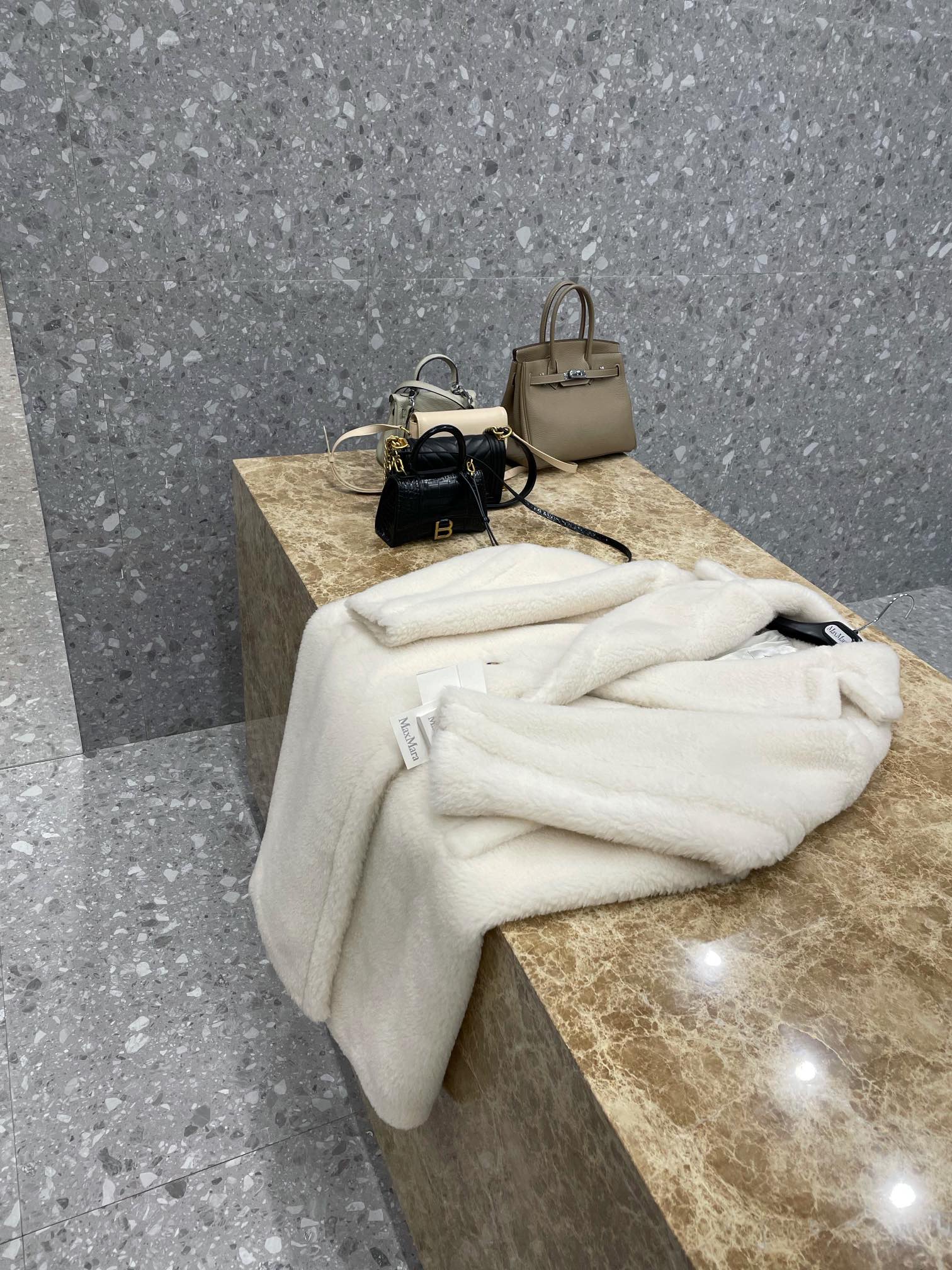 Max Mara Teddy fur long coat Size XS-M