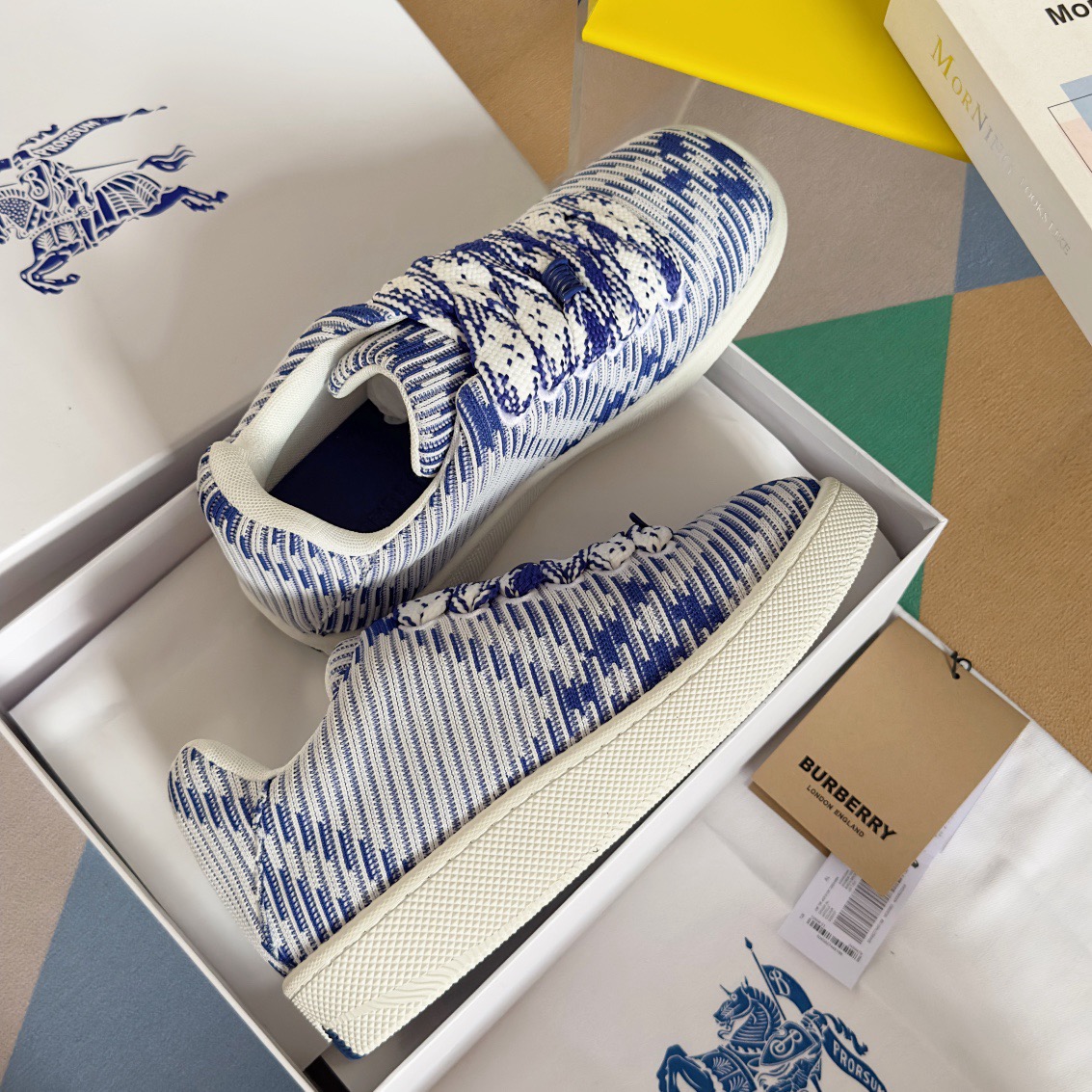 Burberry 2024 New Check Knit Box Sneaker Size 36-45