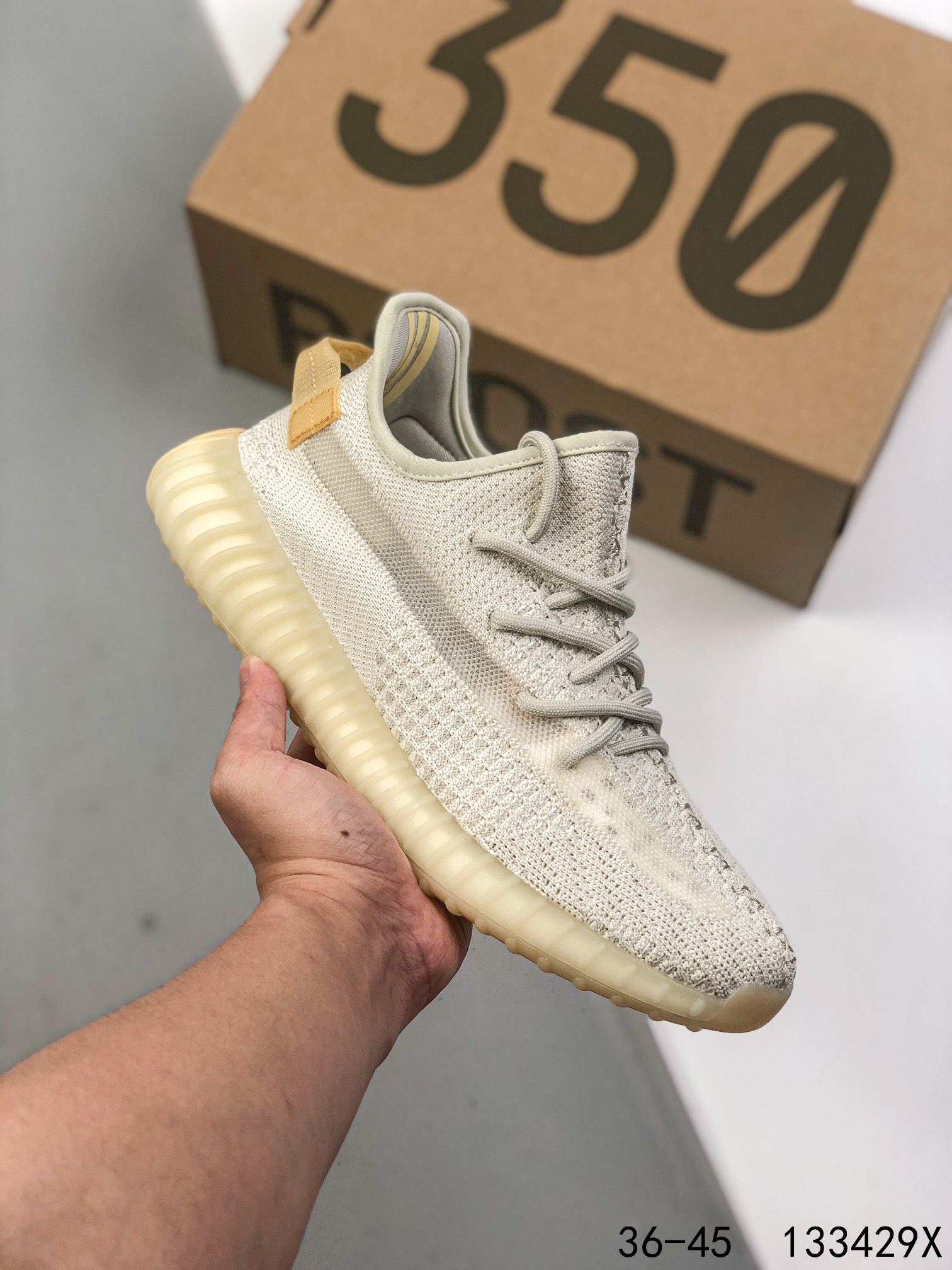 Yeezy 350 Boost 350 V2 Mens/Women Sneakers Shoes Light Yellow 36 - 45