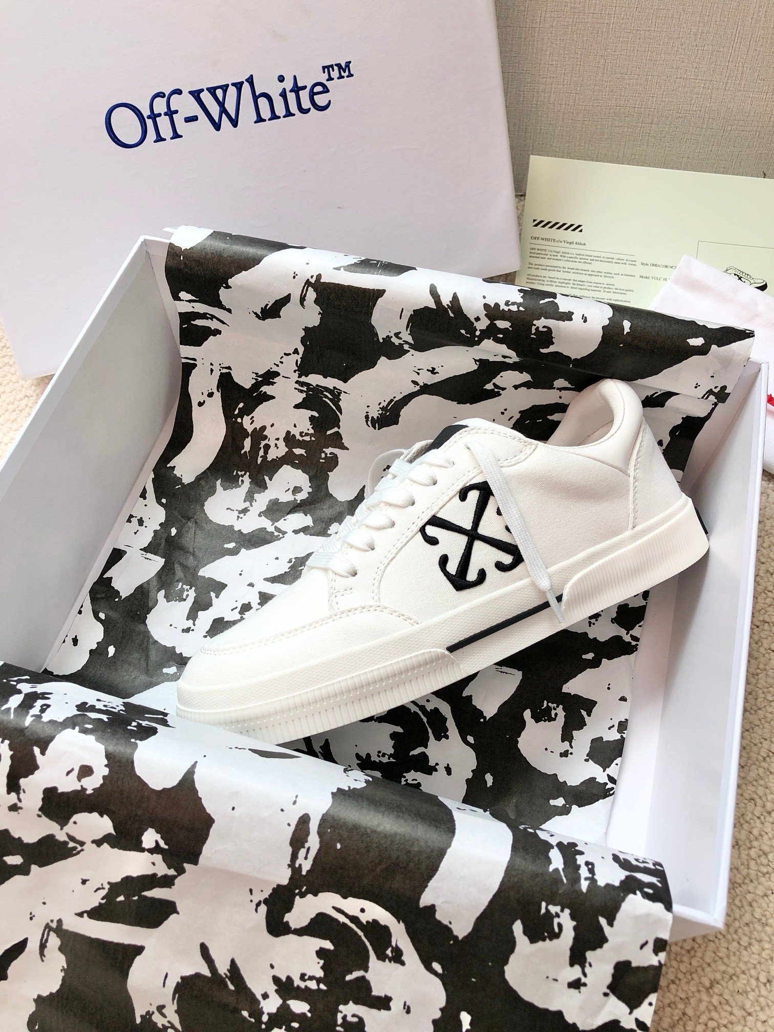 OFF White 2024ss New Low Vulcanized Sneaker Size 36-45