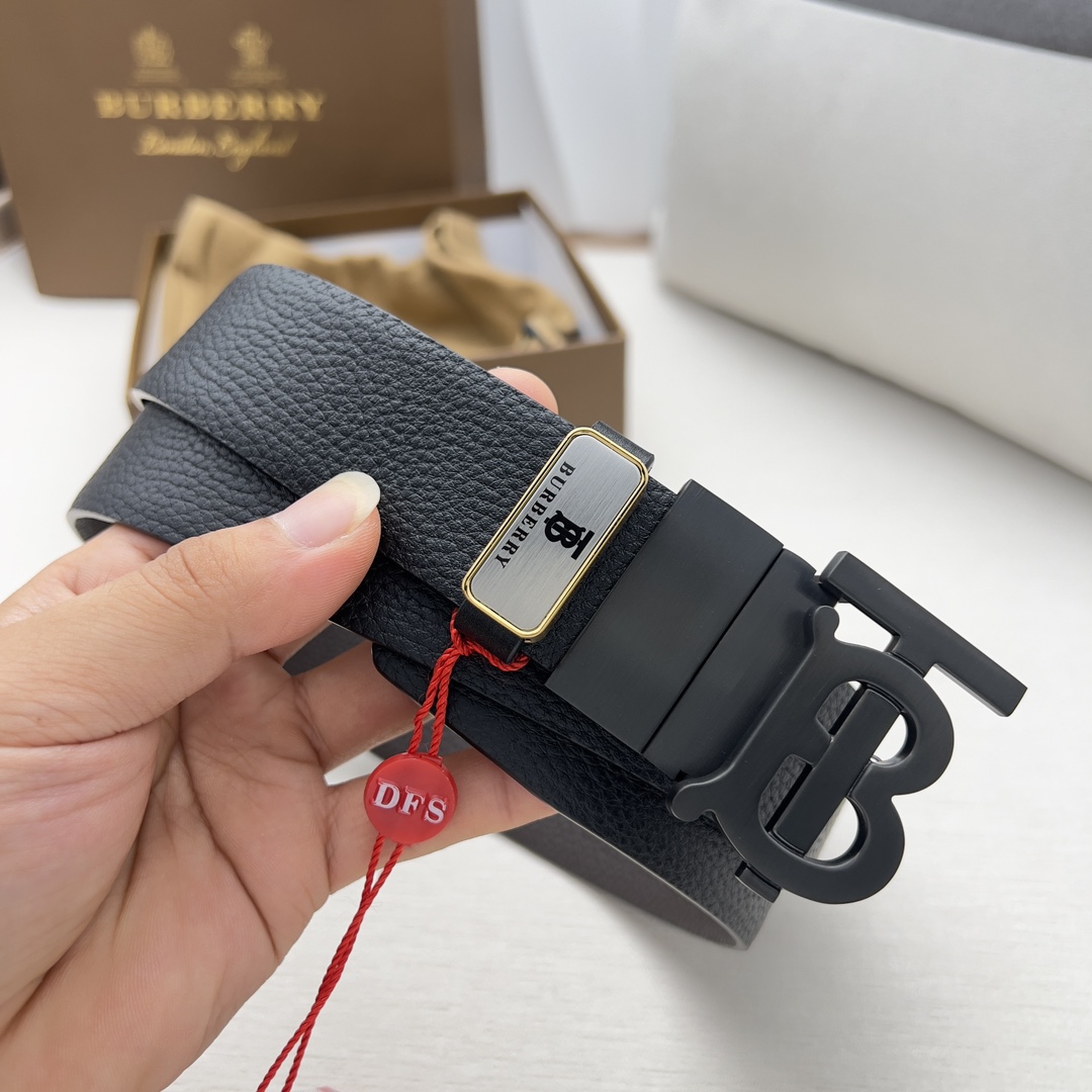 Burberry Men Belt Width 3.5cm