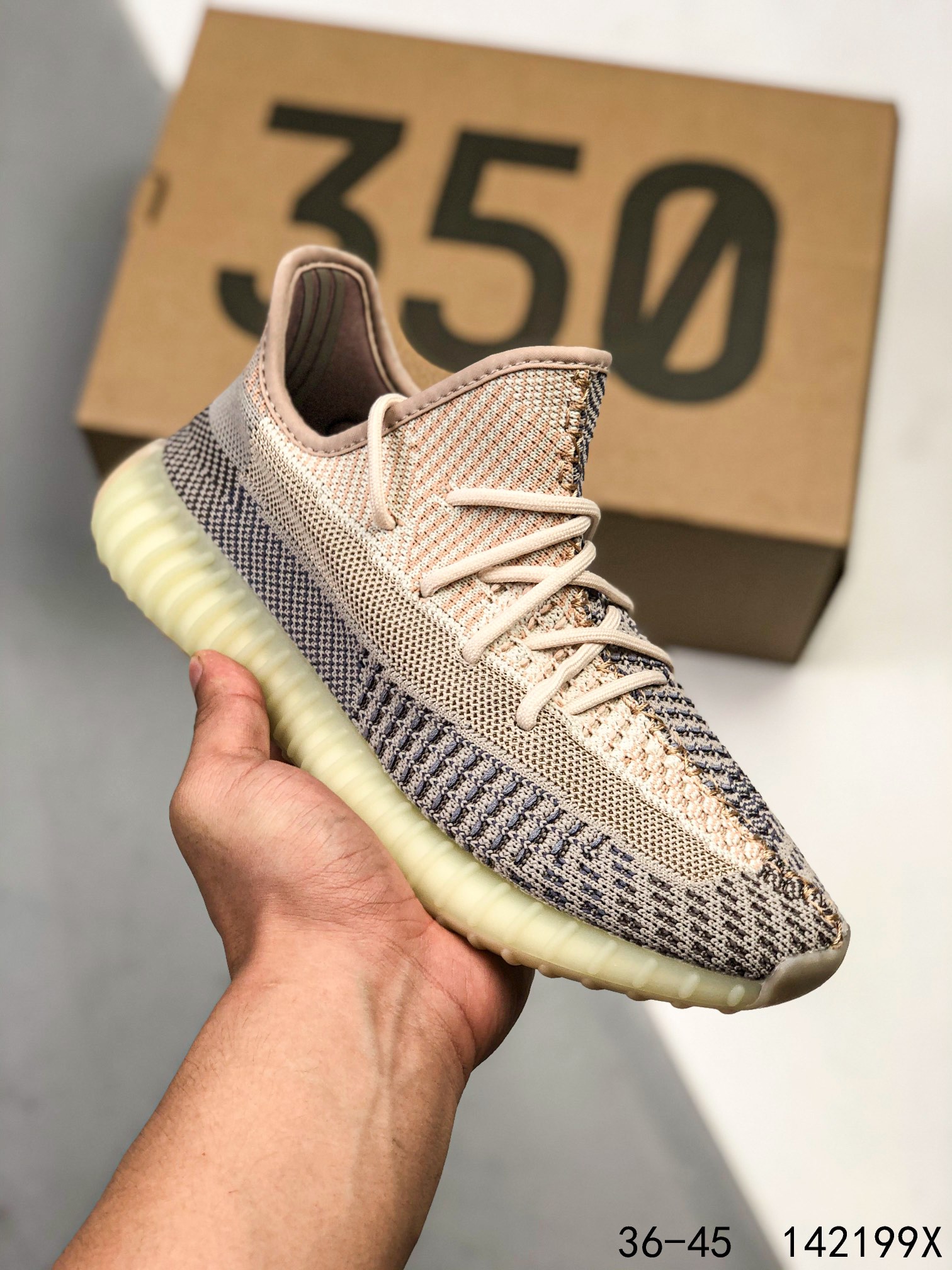 Yeezy 350 Boost 350 V2 Mens/Women Sneakers Shoes Light Yellow2 36 - 45