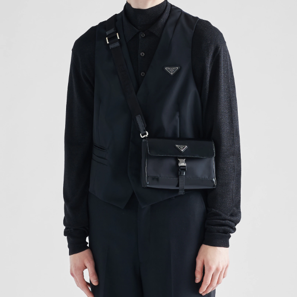 Prada 2VD044 Re-Nylon and Leather Shoulder Bags Size 20*15.5*4cm