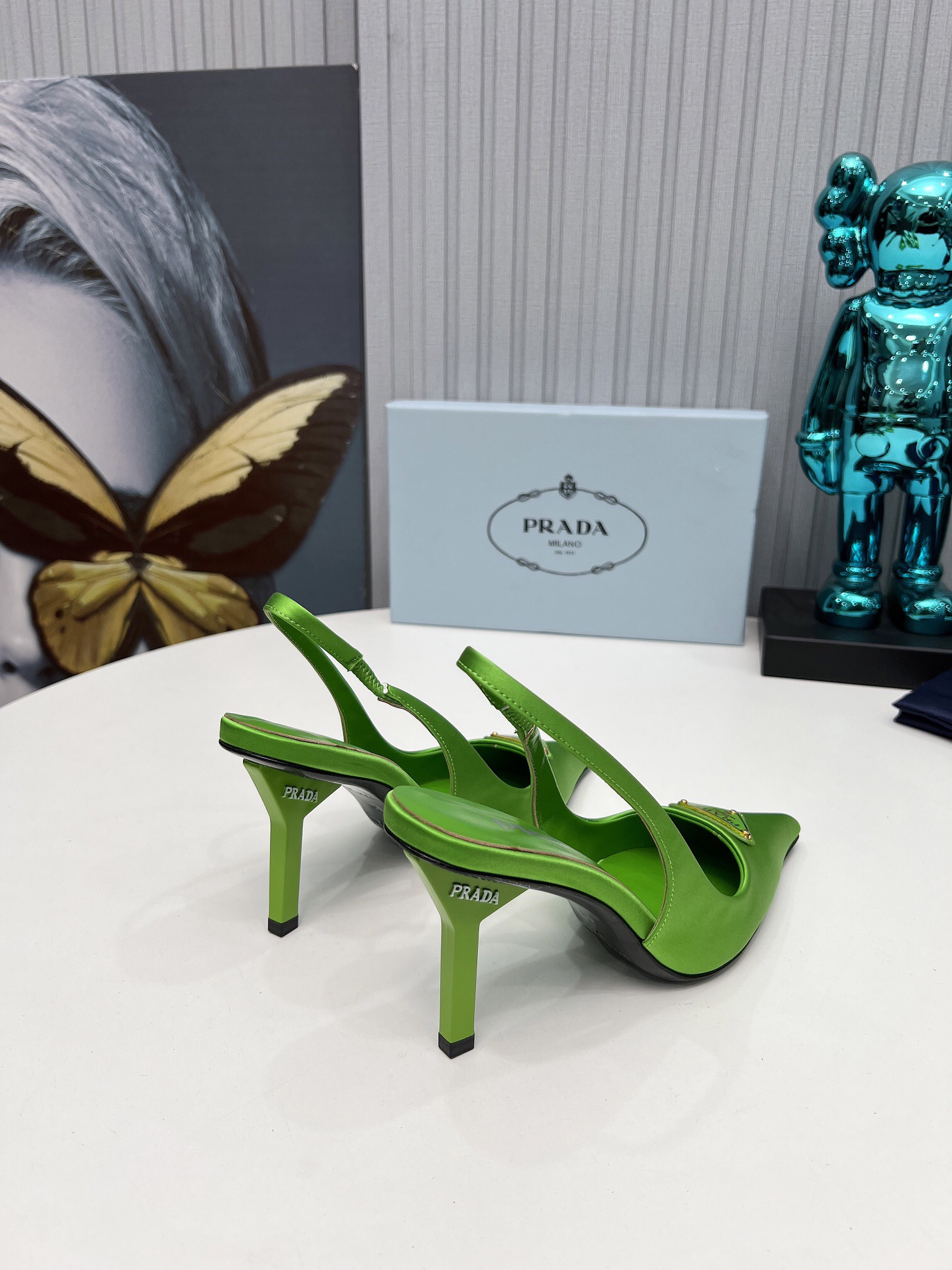 Prada Brushed Leather Slingback Pumps Size 35-41